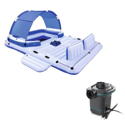 Bestway CoolerZ Tropical Breeze 6 Person Floating Raft & Electric Air Pump