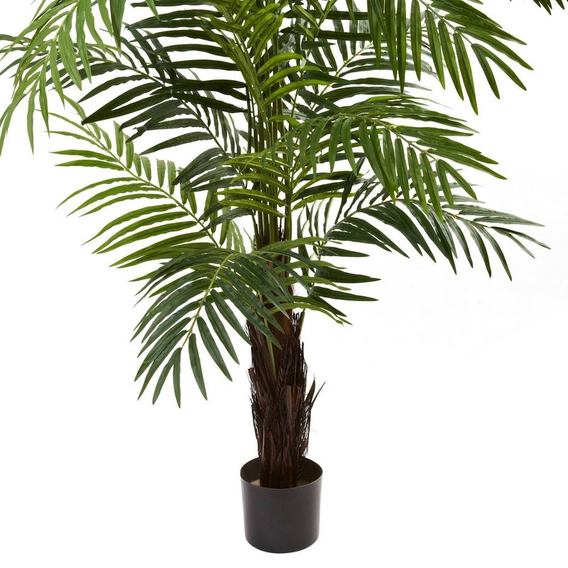 72&#34; Artificial Areca Palm Tree in Pot Black - Nearly Natural, 4 of 7