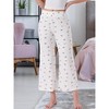 INSPIRE CHIC Women's Pajama Pants Soft Lounge Casual Trousers Wide Leg Pajama Bottom - 2 of 4