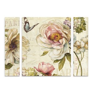 Trademark Fine Art-Lisa Audit 'Marche de Fleurs IV' Floating Brushed Aluminum Art - 1 of 1