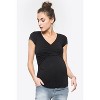 Clearlove Womens Maternity Shirts Short Sleeve Top Wrap V Neck Blouse Cross Over Fitted Nursing Tank Tops Summer Breastfeeding Tee 2025 - 3 of 4