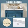 24'' Retro-Style Bathroom Vanity with Resin Sink, 2-Tier Modern Bathroom Storage Cabinet with Soft-Closing Doors - ModernLuxe - 4 of 4
