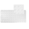 Home Mart Goods Large Clear Transparent Geometric Vinyl Non-Slip Bathtub Shower Mat With Suction Cups - 30"x15" - 4 of 4