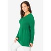 Jessica London Women's Plus Size Ribbed Baby Doll Tunic Sweater - image 3 of 4