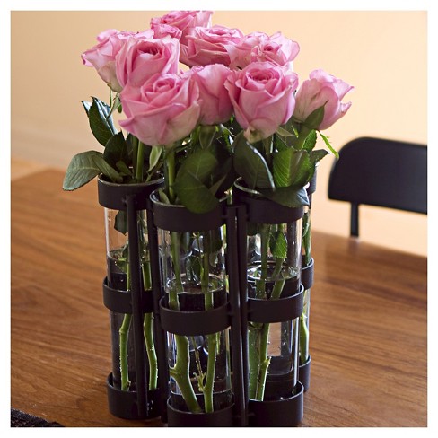 Large Six Tube Hinged Vase