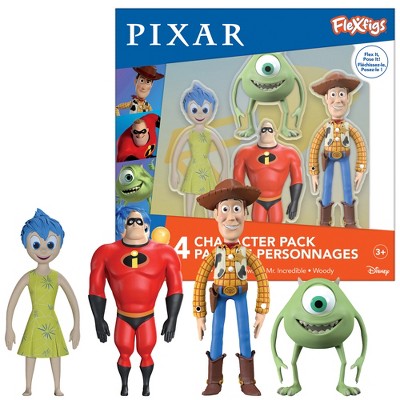FleXfigs Pixar 4 Character Pack Articulated Action Figures