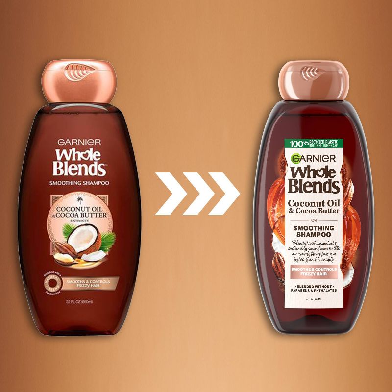 Garnier Whole Blends Coconut Oil & Cocoa Butter Extracts Smoothing Shampoo, 4 of 8