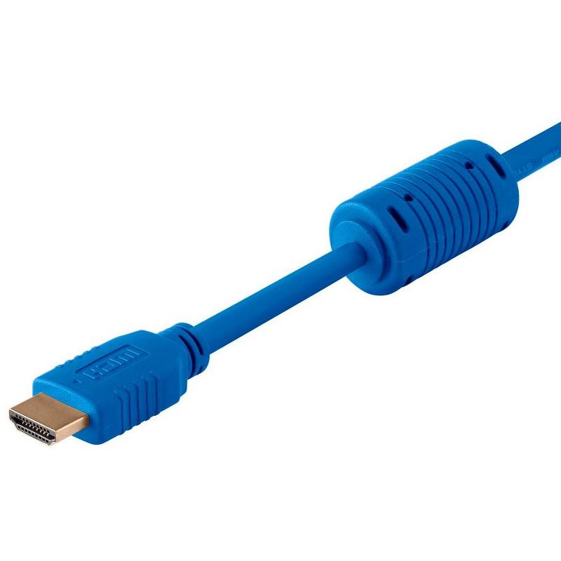 Monoprice HDMI Cable - 1.5 Feet - Blue | High Speed, 4K@60Hz, HDR, 18Gbps, YUV 4:4:4, 28AWG, Compatible with UHD TV and More - Select Series, 2 of 7