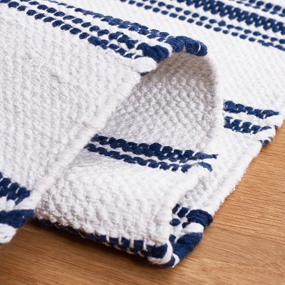 Ivory Cotton Handwoven Square Flatweave Montauk Rug - 6'