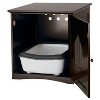 LunaLulinlk brown Small Cat Litter Box Enclosure Hidden Litter Indoor Cat Furniture Pet Home Side Table - 3 of 4
