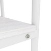 GlasFlength End Tables Contemporary Accent Furniture with Sleek Design for Modern Living Rooms, White,19.1”*15.35”*21.14" - 2 of 4