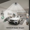 DORESshop  12 in. 180W Deformable LED Garage Light with 5 Adjustable Panels, 6500K Ultra Bright Shop Light for Workshop (2-Pack) - 3 of 4