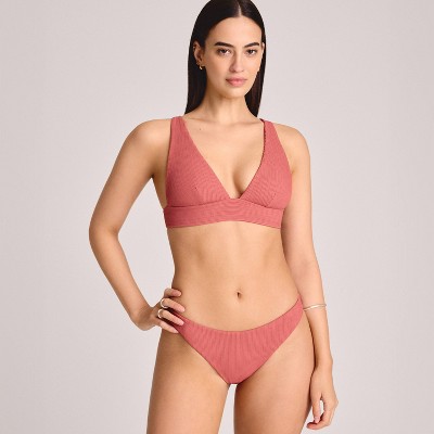 Vitamin A Women's Terracotta Textured Bralette Bikini Top -  Terracotta
