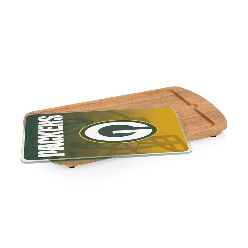 NFL Green Bay Packers Parawood Billboard Glass Top Serving Tray, 3 of 5