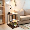 Tangkula 3-Tier End Table Side Table NightStand W/ Storage Shelf - 3 of 4