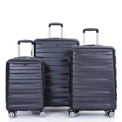 3 Pcs Expanable Luggage Set, Pc Lightweight Hardshell Spinner Wheel ...