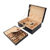 Unique Bargains PU Leather 2 Layer Jewelry Box with Mirror - 3 of 4
