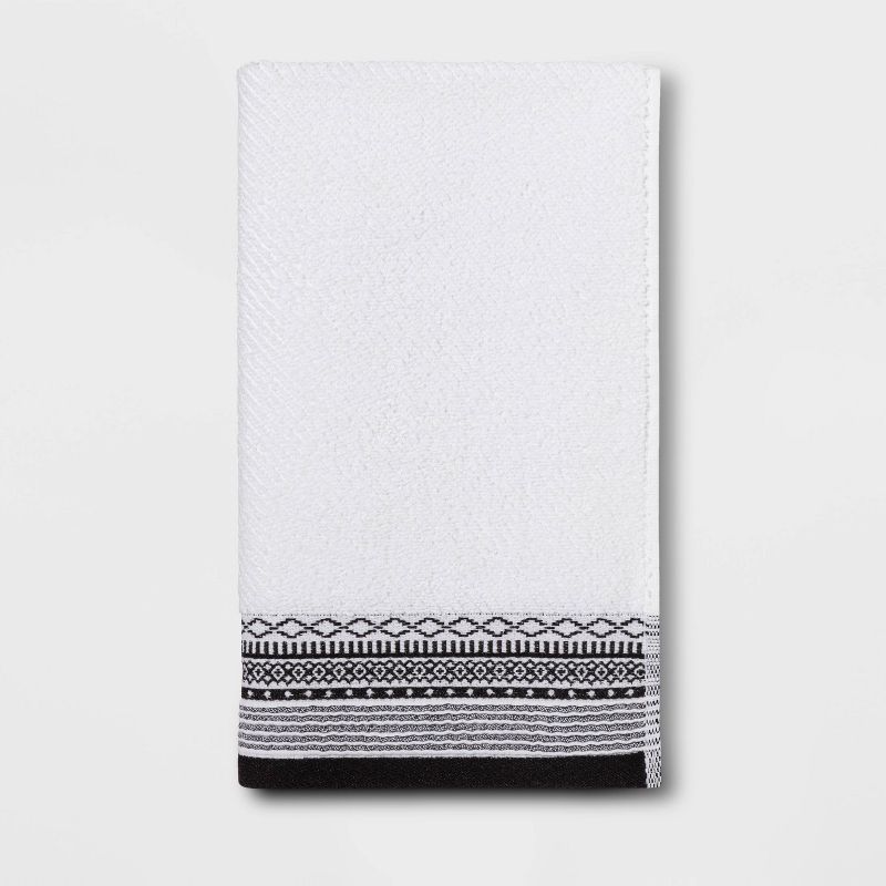 Diamond Border Terry Bath Towel - Threshold™, 1 of 9