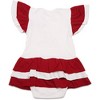 Pavilion Gift Company - Maroon & White - #1 Fan Onesie Dress 0-6 Months  - Leotards and Bodysuits - 4 of 4