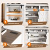 66" long Farmhouse TV Stand, large Entertainment Center with Semi-Open Top Storage, Adjustable Shelf & Sliding Doors, Media TV Table for Living Room - 4 of 4