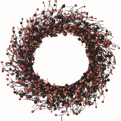 Transpac Foam Red Halloween Wreath