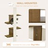 Wall-Mounted Cat Tree, 4-Layer Cat Wall Shelves Furniture with Scratching Board, Kitten Activity Center with Cushions - 4 of 4
