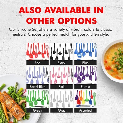 CHEF CRAFT 9 Piece Premium Silicone Kitchen Tool and Utensil Set Pink — фото 5