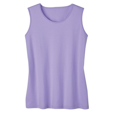Collections Etc Soft Knit Crew Neck Sleeveless Summer Tank Top