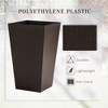 SKRAN Set of 3 Tall Planters with Drainage Hole, Outdoor Flower Pots, Indoor Planters for Porch, Front Door, Entryway, Patio and Deck, Brown - 4 of 4