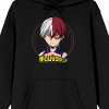 My Hero Academia Shoto Todoroki Long Sleeve Black Adult Hooded Sweatshirt - 2 of 3