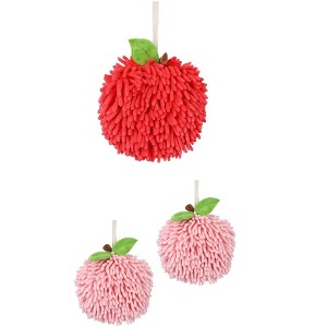 REGALWOVEN 3 Pack Soft Absorbent Fluffy Chenille Hand Towels for Bathroom 6" x 6" - 1 of 4