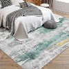 Modern Abstract Washable Area Rug - Non-Slip Low Pile Soft Faux Wool Carpet, Non-Shedding Stain Resistant Rug for Bedroom Living Room - 4 of 4