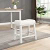 eHemco Heavy-Duty Padded Faux Leather Saddle Seat Metal Kitchen Bar Stools, 18.9 Inches - 3 of 4