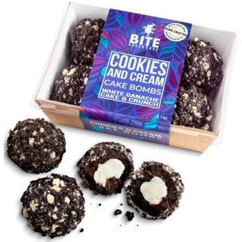 BITE Bakehouse Four Layer Cookies and Cream Cake Bombs - 6ct