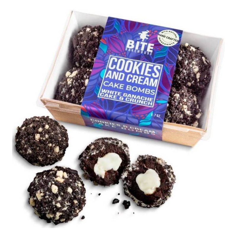 BITE Bakehouse Four Layer Cookies and Cream Cake Bombs - 6ct, 1 of 5