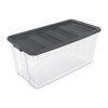 Sterilite Storage System Solution with 200 Quart Clear Stackable Storage Box Organization Containers with Grey Latching Lid - 2 of 4