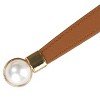 INSPIRE CHIC Women's Skinny Stretchy Gold Pearl Buckle Elastic Thin Waistband - 2 of 4
