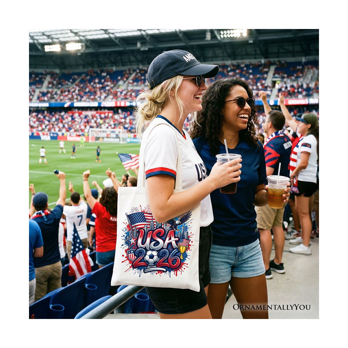 USA 2026 Soccer Cup Global Championship Tote Bag, Fans Football Gift Shopper| OrnamentallyYou - thumbnail 7