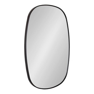 Kate and Laurel Zayda Metal Danish Oval Mirror, 20x30, Black - 1 of 4