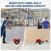 Slab Dolly with 10" Rubber Inflatable Tires,Panel Dolly 600 Lbs Capacity,Adjustable Drywall Mover for Drywall Sheets Door Transport All Terrain - 4 of 4