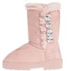 bebe Girl's Winter Warm and Comfy Fur Trim Boot with Rhinestones Buttons  - Warm Boots For Girls - 3 of 4