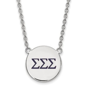 Black Bow Jewelry Sterling Silver Sigma Sigma Sigma Greek Life Necklace 18 Inch - 1 of 4