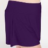 Calypsa Women's Plus Size Chlorine Resistant High Waisted Mini Swim Skirt With Shorts - 3 of 4