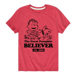 Boys' - Peanuts - The Great Pumpkin Believer Short Sleeve Graphic T-Shirt - 1 of 4