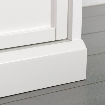 White 4-Drawer Office Storage Cabinet with Adjustable Shelving