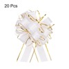 Unique Bargains Christmas Wedding Car Basket Gift Wrapping Large Organza Pull Bow 20 Pcs - 3 of 4