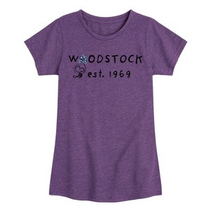 Girls' - Peanuts - Woodstock 1969 Fitted Short Sleeve Graphic T-Shirt - 1 of 4