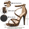 Allegra K Women's Back Zipper Platform Stiletto Heels Ankle Strap Sandals - 2 of 4