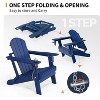 VINGLI Plastic Adirondack Chairs, Folding with Cup Holder, Waterproof HDPE Material, Comfortable 380lb Weight Capacity - 4 of 4