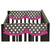 Bacati - Butterflies/Ladybugs Crib Rail Guard Covers Pink/Chocolate set of 2 - 3 of 4